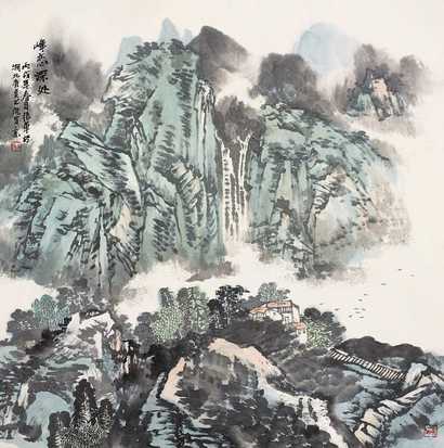 张军 峰峦深处 镜心